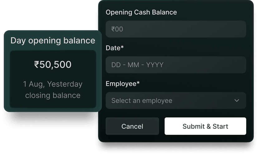 Cash drawer & reconciliation