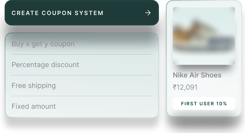 Coupon system UI