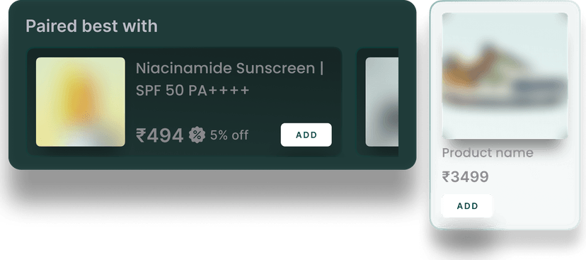 Paired products UI